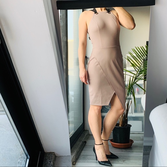 Adelyn Rae Dress Blush Pink Strapped Midi Dress - Picture 9 of 12